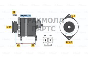 ГЕНЕРАТОР  14V 70A - 9120334635