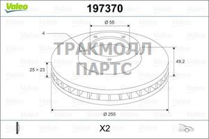 Диск тормозной TOYOTA PRIUS 1.5 00-04 передний - 197 370