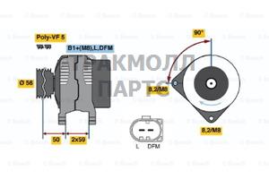 ГЕНЕРАТОР BOSCH - 0124315006