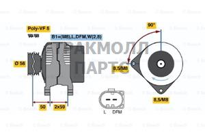 ГЕНЕРАТОР BOSCH - 0124315012