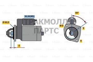 СТАРТЕР  12V 0.9KW - F000AL0327