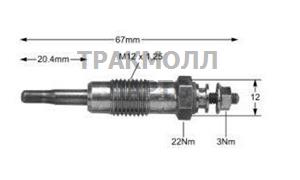 СВЕЧА НАКАЛИВАНИЯ - HDS273