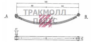 Рессора Mercedes о.н. 9743200002 M1034900 ER9743200102 MARSHALL - M1034900