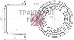 Барабан тормозной - M1900008