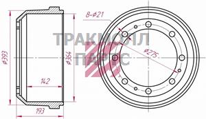 Барабан тормозной Mercedes о.н.6774210401 M1900092 - M1900092