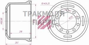 Барабан тормозной - M1900107