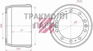 Барабан тормозной - M1900129