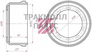 Барабан тормозной SAF о.н.1064006002 M1900143 - M1900143