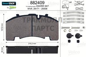 КОЛОДКИ ТОРМОЗНЫЕ ДИСКОВЫЕ - 882409