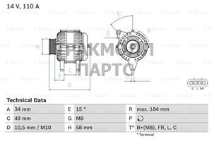 ALTERNATOR - 0986083640