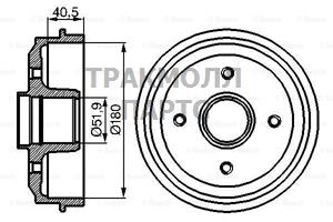 ТОРМОЗНОЙ БАРАБАН - 0986477095