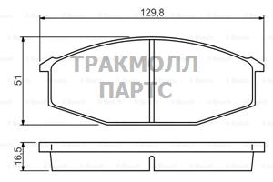 ДИСКОВЫЕ КОЛОДКИ ПЕРЕДНИЕ - 0986494532