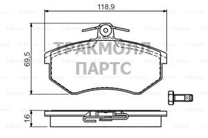 ТОРМОЗНЫЕ КОЛОДКИ - 0986494544