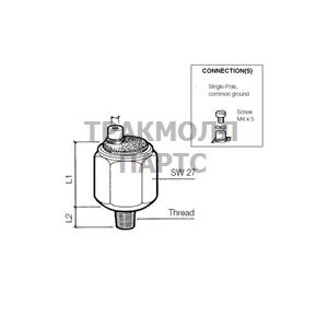 PRESS SWITCH 1BAR EARTH RET - 230-112-001-001C