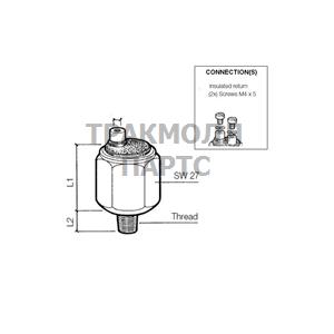 PRESS SWITCH 7BAR EARTH RET - 230-112-005-010C