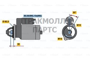 СТАРТЕР с редуктором MB W203/W204/S203/S204/C204/S211/W211/S211/W212/S212/A207 02- 1.8-2.5 - 0001107048