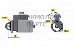 СТАРТЕР  12V 1.1KW - 0001107083