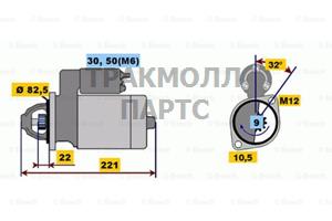 Стартер CHEVROLET CAPTIVA C100 C140 2.4/2.4 4WD/2.4 - 0001107100