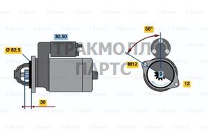 Стартер AUDI A4/A6/PASSAT 2.4-3.0 -05 1.4кВт - 0001108221