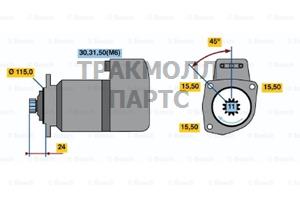 Стартер KB24V-6.6KW IVECO 190-26/220/240/260-30 Truck - 0001417074