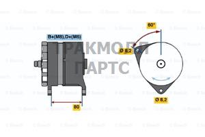 Генераторы 14V 55A FORD ESCORT 8086ESCORT 8690 - 0120468007