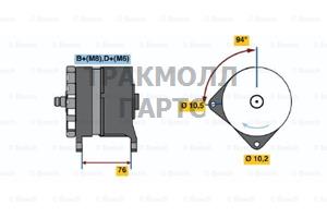 Генераторы 14V 55A FORD ESCORT 8086ESCORT 8690 - 0120468102