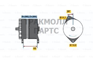 Реле-регулятор генератора AGCO ALLIS 91-00 AGCO WHITE - 0120469634