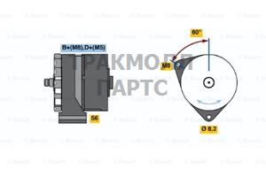 Генераторы 14V 55A FORD ESCORT 8086ESCORT 8690 - 0120488144