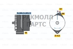 Генераторы 14V 55A FORD ESCORT 8086ESCORT 8690 - 0120488226