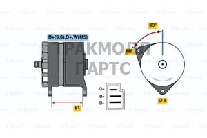 Генераторы 14V 55A FORD ESCORT 8086ESCORT 8690 - 0120489090