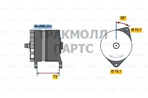 Генераторы 14V 55A FORD ESCORT 8086ESCORT 8690 - 0120489187