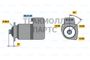 СТАРТЕР 24V  6 0 KW BOSCH - 0986014920