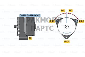 Генераторы 14V 55A FORD ESCORT 8086ESCORT 8690 - 0986033230