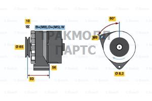 Реле-регулятор генератора AGCO ALLIS 91-00 AGCO WHITE - 0986034570