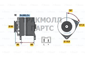 Реле-регулятор генератора AGCO ALLIS 91-00 AGCO WHITE - 0986034890