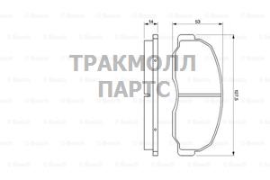 Комплект тормозных колодок дисковый тормоз - 0986424180