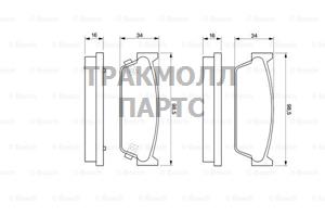 К-т торм. колодок Re NI 200SX/Cedric/Gloria/Cefiro - 0986424199