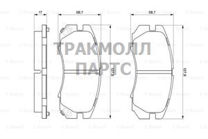 Колодки тормозные дисковые Subaru Ferodo - 0986424211