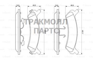 Колодки тормозные дисковые задн HYUNDAI SONATA I - 0986424231