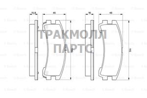 Комплект тормозных колодок дисковый тормоз - 0986424323