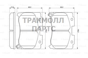 Колодки тормозные передние к-кт - 0986424341