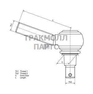 Шаровая головка Правая резьба - 1.19149