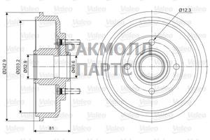 Барабан тормозной - 237012