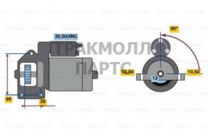 Стартер FORD TRANSIT 2.0/2.4/CITROEN JUMPER/FIAT DUCATO 2.2D - 0001109388