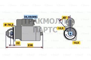 СТАРТЕР  12V 1.7KW - 0001115015