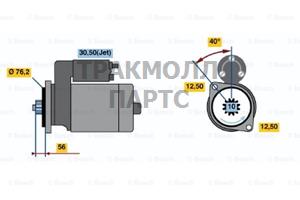 СТАРТЕР 12V  11 KW BOSCH - 0001121018