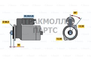 Стартер AUDI A2 VW Lupo 1.2TDI 2000-05гг - 0001124018