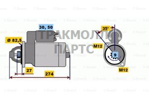 Стартер AUDI 100A6 DIESEL 90-97 - 0001218115