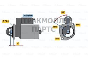 СТАРТЕР 12V  22 KW BOSCH - 0001223001