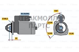 СТАРТЕР 24V  479KW BOSCH - 0001364402